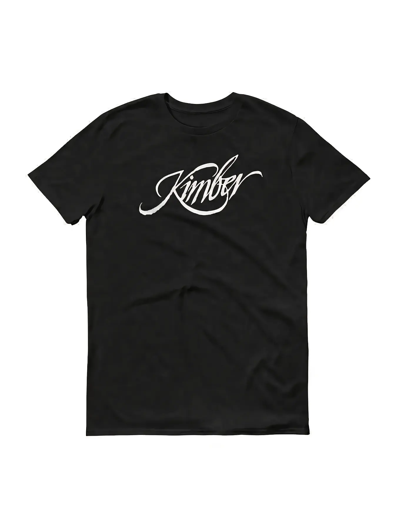 's Kimber White Logo T-Shirt - 2nd Amendment Pro Gun Rights Retro Vintage Design with Kimber Logo Print, Plus Size Cotton Tee for Owners, Casual Wear & Gun Rights Supporters (Officially Licensed Look)
