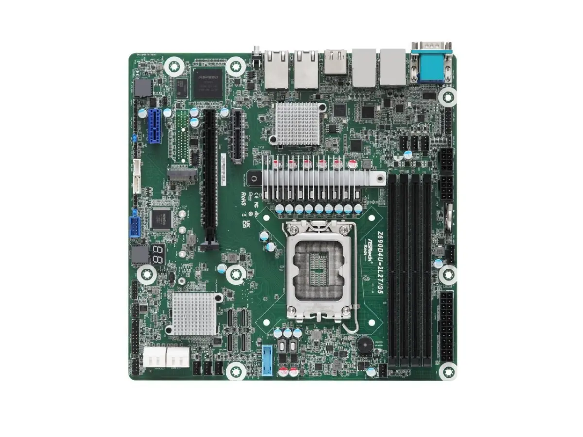 ASRock Rack 9B13-140-092 Z690D4U-2L2T-G5 Micro-ATX Server Motherboard (Server Board), 12th-13th Gen Intel Core/Pentium/Celeron Single Socket, 1 DisplayPort, IPMI Remote Management (DDR5 Motherboard)