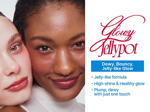 fwee Glowy Jelly Pot | Dewy Jelly Lip & Blush Color, Tinted Glow Jelly Balm, Dewy Buildable Finish | 19 Colors