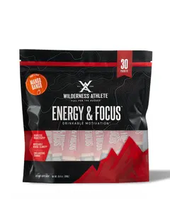Wilderness Athlete - Energy & Focus | Energy Booster for Women & Men - Energy Drink Mix with Natural Caffeine - Low-Carb, Zero Sugar Energy Drink Powder - 30 Servings