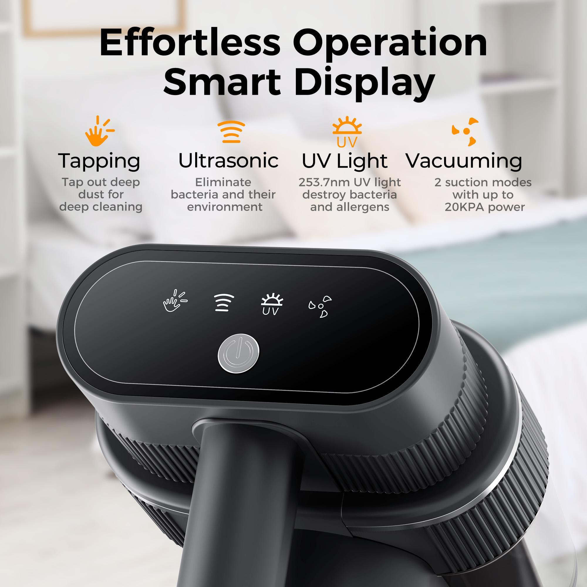 Mattress Vacuum Cleaner for Dust Mites Removal, Handheld Vacuum with UV-C Light & Safe-Temp 140℉ Heat & 20Kpa Powerful Suction & Triple-Cup & Aroma Tablet, Bed Vacuum Cleaner for Bed, Sofa, Couch, Carpet, Pet Mattress Vacuum Cleaner for Dust Mites Removal, Handheld Vacuum with UV-C Light & Safe-Temp 140℉ Heat & 20Kpa Powerful Suction & Triple-Cup & Aroma Tablet, Bed Vacuum Cleaner for Bed, Sofa, Couch, Carpet, Pet