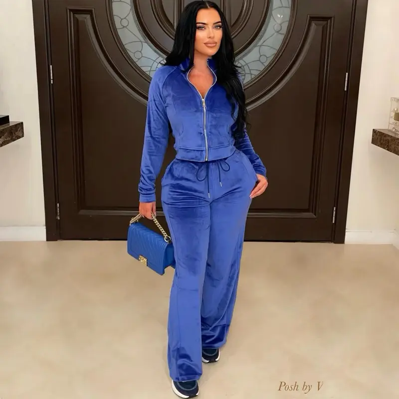 BLUE TURTLENECK SET Clothes