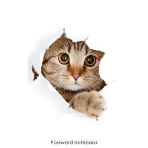 USED-Password notebook: Small internet address and password logbook / journal / diary - Peekaboo cat cover (Cat Lover's Notebooks) by Keep Track Books (Paperback)