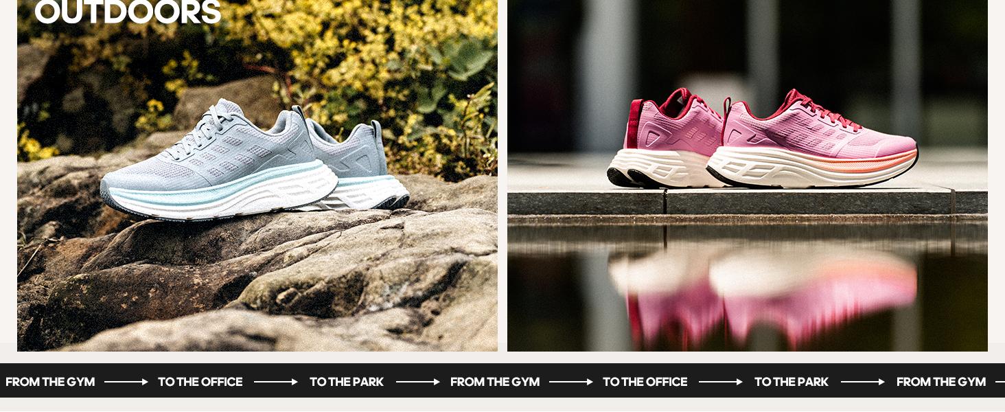 NORTIV 8 [ActiveFloat] Women's Walking Shoes Cushion Running Tennis Shoes Non-Slip Comfortable Breathable Workout Gym Sports Athletic Sneakers Casual Running Shoes Lightweight Running Jogging Shoes