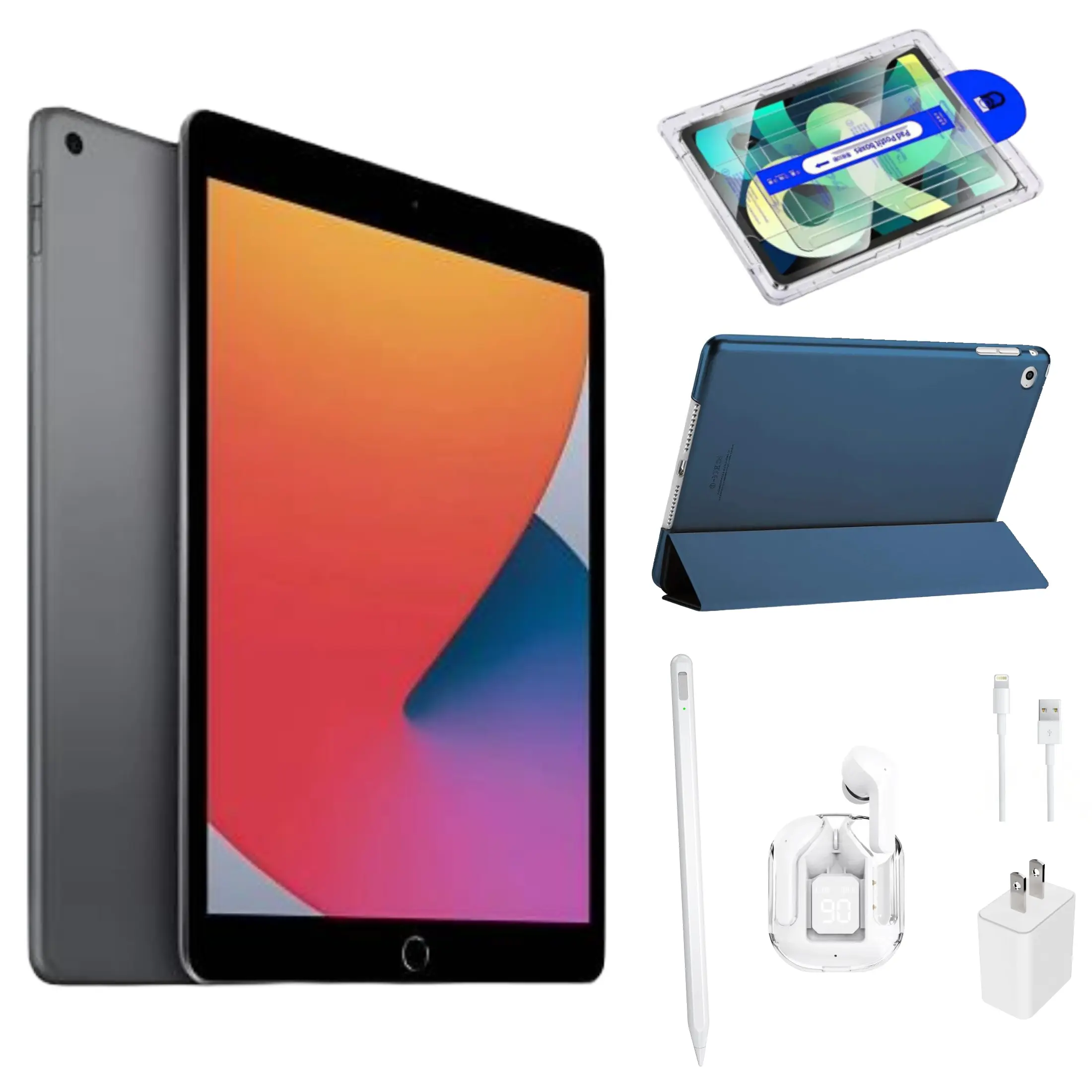 Refurbished Apple iPad 9 (9th Gen) Bundle - 64GB - Wi-Fi - 10.2" - Space Gray - (2021) | (Eco-Friendly Condition)