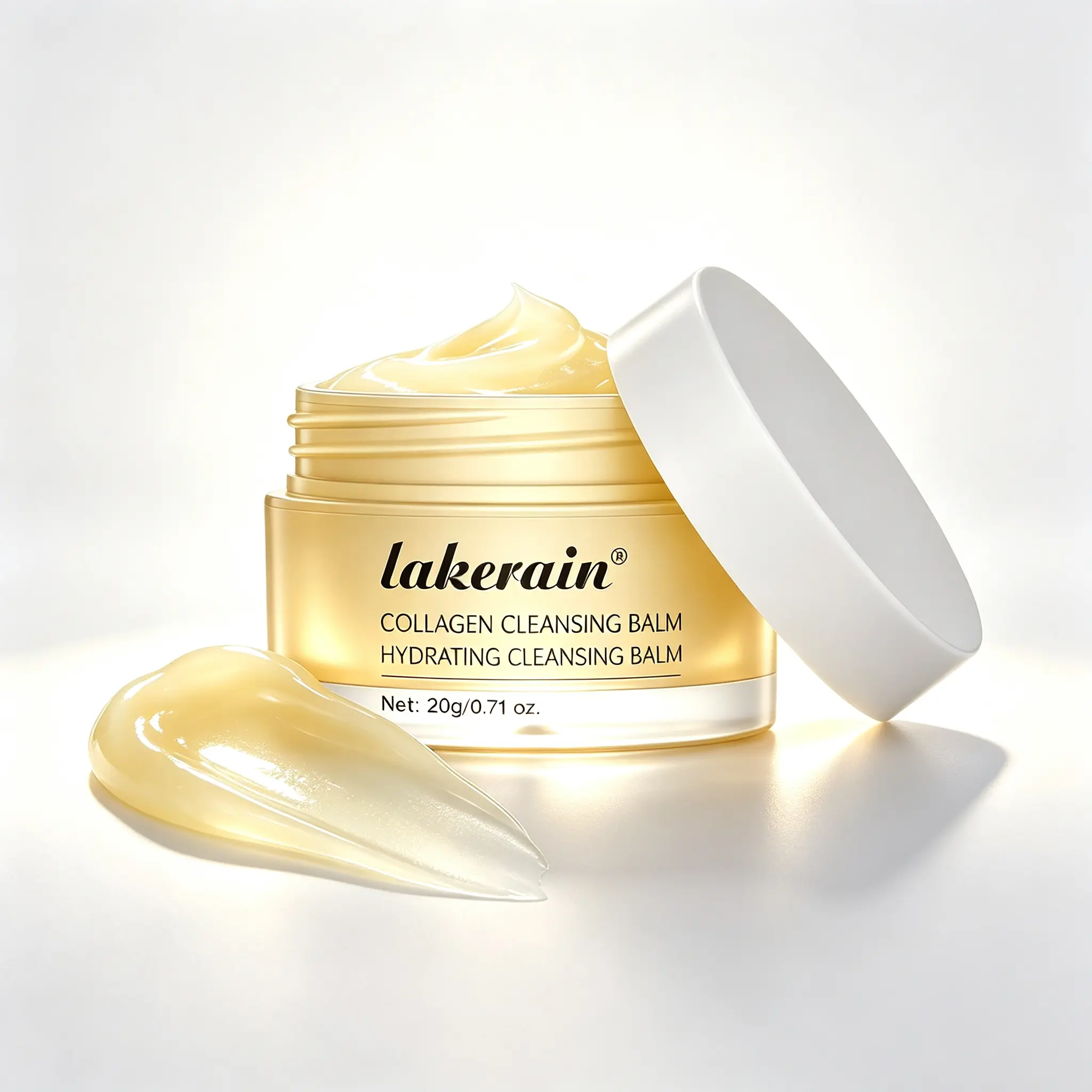 Collagen Hydrating Cleansing Balm 20g - Mineral Oil Free Daily Makeup Remover, Enriched with Jojoba Oil & Vitamin E, Gentle Deep Cleanser for All Skin Types Without Irritation