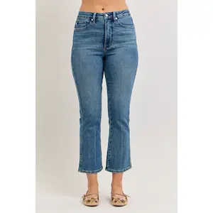 Judy Blue High Waist Tummy Control Kick Flare Denim Jeans 881097