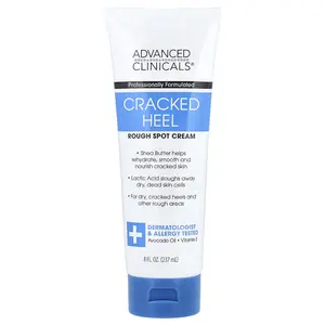 Advanced Clinicals Cracked Heel, Rough Spot Cream, 8 fl oz (237 ml) Advanced Clinicals Cracked Heel, Rough Spot Cream, 8 fl oz (237 ml)