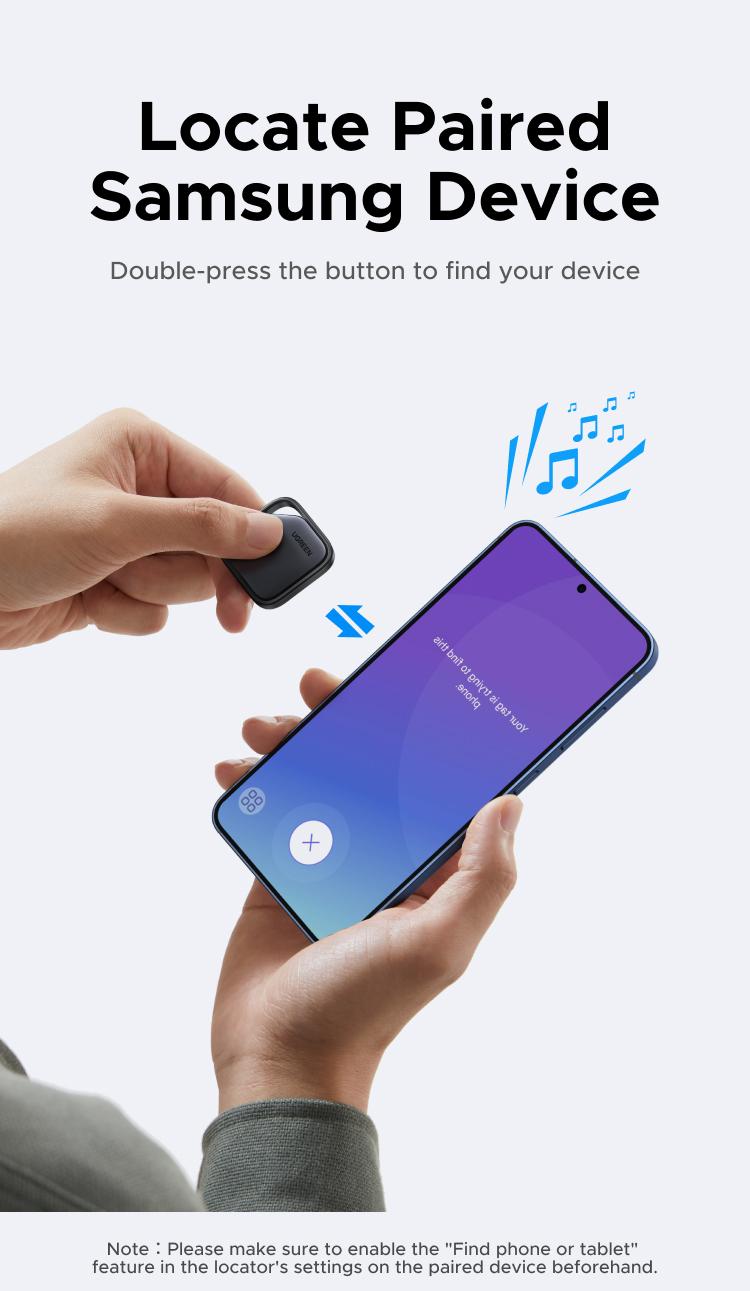 UGREEN FineTrack S 2-Pack Bluetooth Tracker Tags Work with Samsung SmartThings APP (Samsung Only), 550-Days Replaceable Battery Item Finder Smart Tag for Key Luggage Passport，TikTokShopBlackFriday ,TikTokShopHolidayHaul