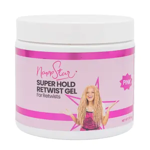 Pink Super Hold Gel for Locs, Twist, Braids and Dreads Retwisting