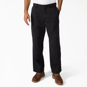 Dickies Worn In Double Knee Work Pants, 100% Cotton Loose Fit Full Zip, Workwear Style