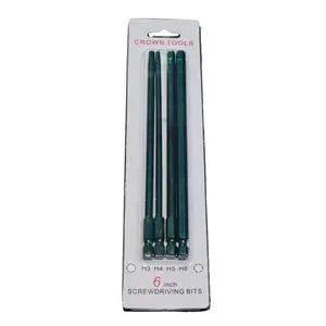 CROWN TOOLS Hitachi NR83 Service wrench kit 4-Pack 6in. 1/4" Hex Shank Screwdriving Bits - H3, H4, H5, H6