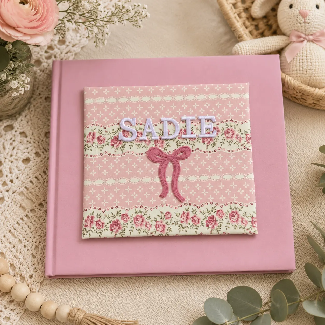 Personalized Baby Girl Scrapbook Album | 12x12 Memory Book