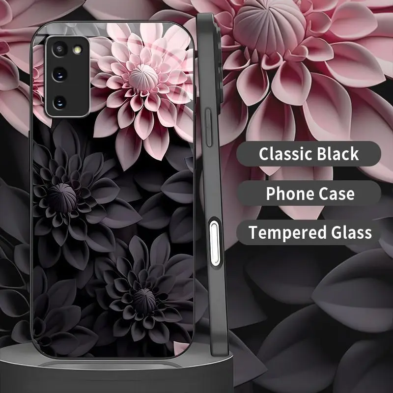 Dark Floral Aesthetic Phone Case - For Galaxy S20 5G - Elegant Shockproof Protection--975