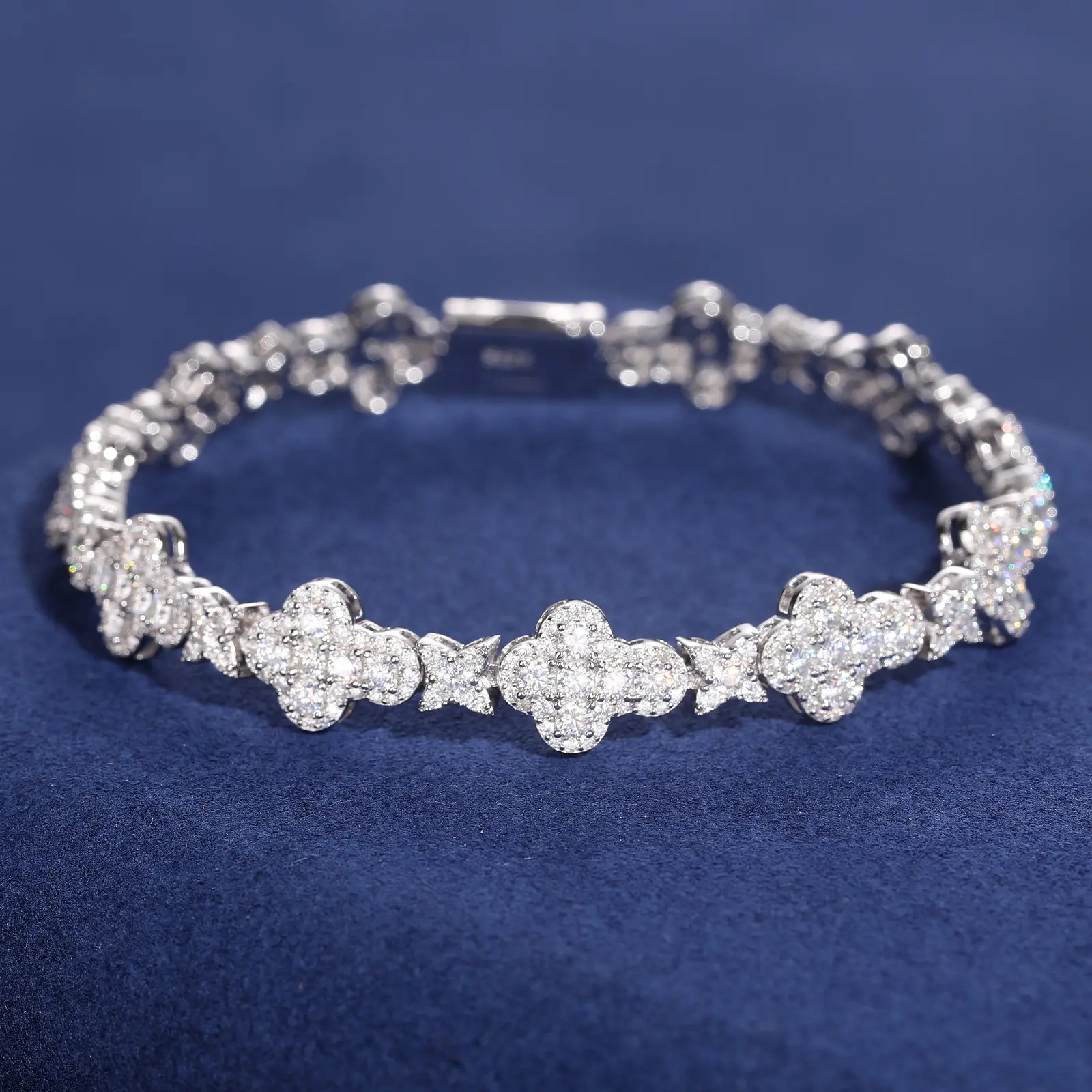 10mm Shiny Synthetic Moissanite  Cross Bracelet Womens Bracelet Fine Jewelry 925 Sterling Silver Mens Hip Hop Rap Gift【#B129】 Exquisite Bracelet Cross Bracelet Bulk