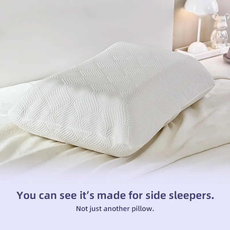 Prime Sleep Non-Sagging Memory Foam Pillow, Designed for Broad Shoulders—A cervical pillow that provides firm support for larger builds, helping to align the spine, relieve neck pain, and promote restful sleep,Big guy pillow