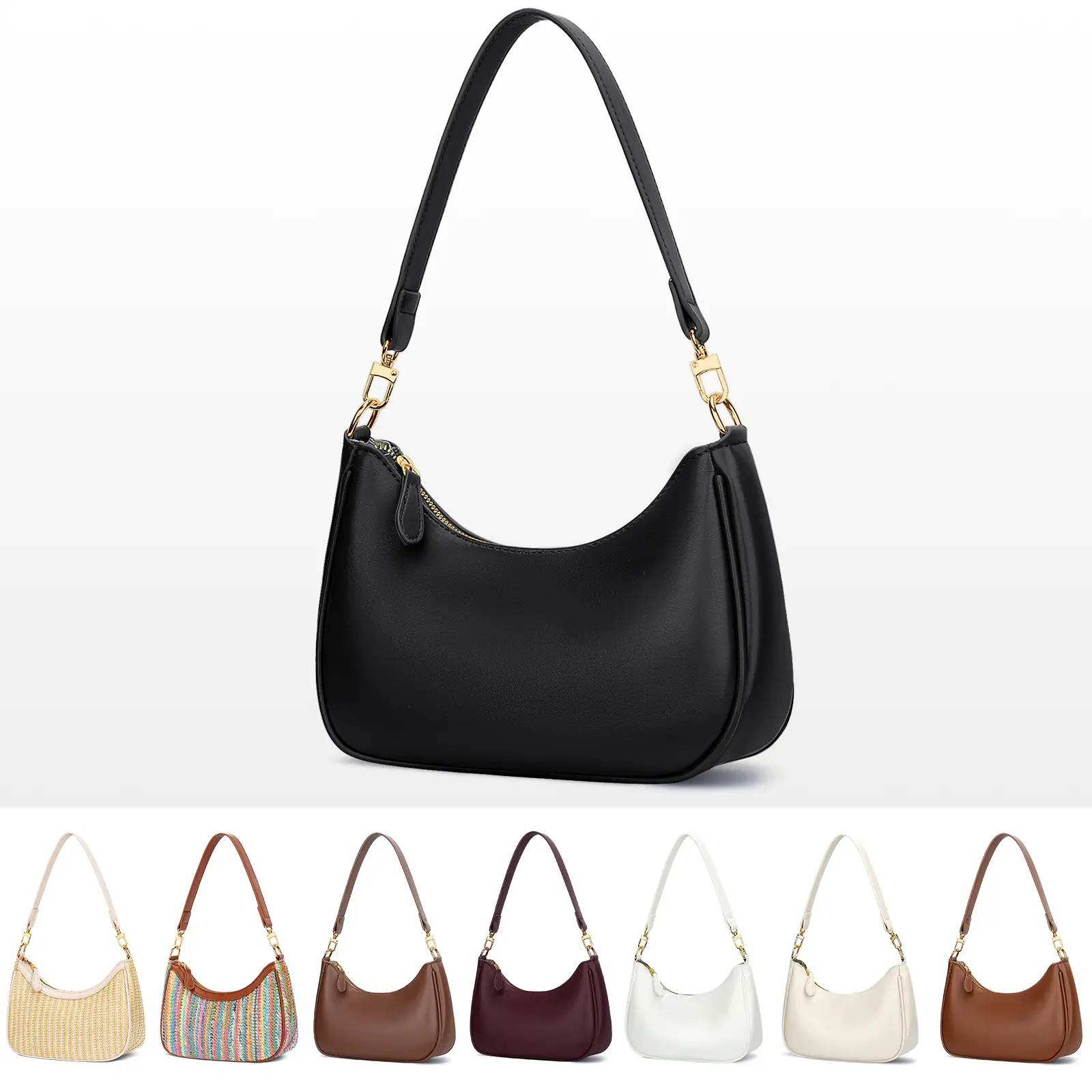 KKXIU Shoulder Bag for Women Cute Hobo Purses and PU Handbags Retro Clutch Underarm Purse