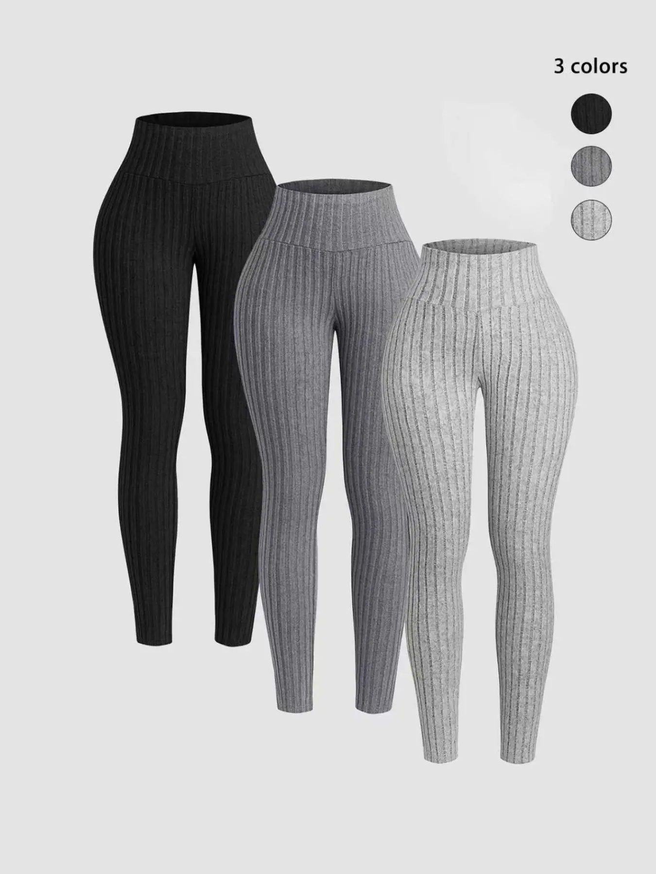 Women's Fall Winter Fleece Lined Thickened Cozy Ribbed High Waist Slim Fit Long Pants, Fashion Versatile Solid Color Casual Trousers, Autumn Casual Pants
