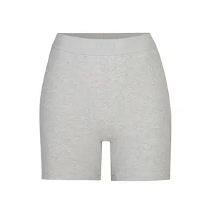 COTTON RIB BOXER | LIGHT HEATHER GREY