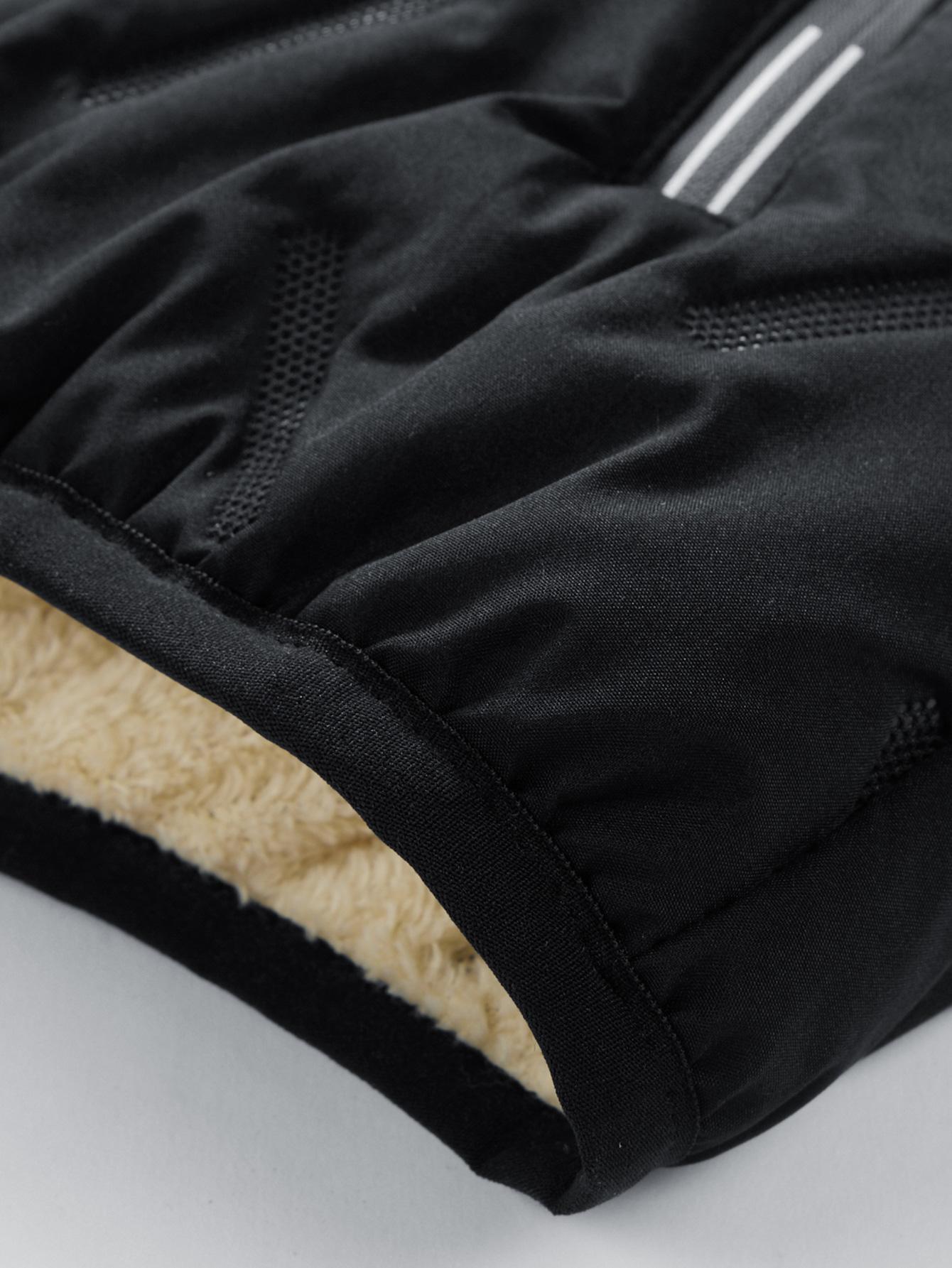 Men's winter thermal vest, wool lining, regular fit, polyester fiber, zipper design, machine washable, casual style, medium size men's top, solid color vest, wetsuit, tractor pattern, beige, black, crew neck, lightweight.