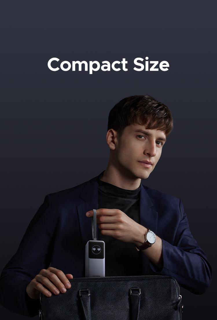 UGREEN Nexode Power Bank 20000mAh 130W Portable Charger Built-in USB C Cable, Pack with TFT Smart Display for MacBook/iPad/iPhone 17 16/Samsung S24 and More ,September Restock,TikTokShopSpringGlowUp,Greenish