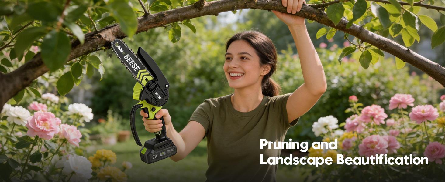 SEESE Brushless Mini Chainsaw with 2000mAh Battery – Portable Cordless Electric Saw for Wood Cutting, Pruning, Gardening, and Camping – Ideal for Seniors and Women,Holiday gifts SEESE Brushless Mini Chainsaw with 2000mAh Battery – Portable Cordless Electric Saw for Wood Cutting, Pruning, Gardening, and Camping – Ideal for Seniors and Women,Holiday gifts