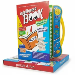 Educational Talking Book – Interactive Study Book Toy with ABC Letters, Numbers, Animals & Sounds, Phonetic Learning, Parent-Child Interaction for Toddlers