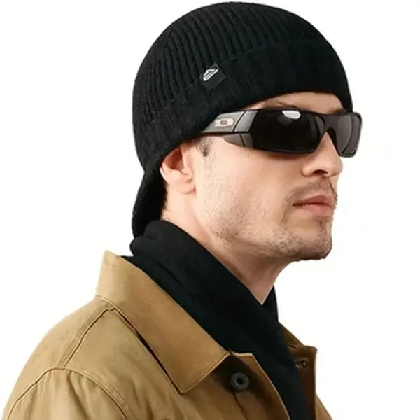 Unisex Stretch Knit Beanie - Super Soft Warm One Size Sports & Outdoor Winter Hat, Must-Have Fashion Upgrade Accessory, 2 Classic Colors (Black & White)