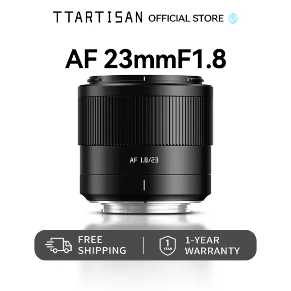 TTARTISAN AF 23mm F1.8 APS-C Auto Focus Close Focus Camera Lens for Sony E, Fuji X Mount - Sharp Wide Angle Street, Travel Lens, Close Focus Lens