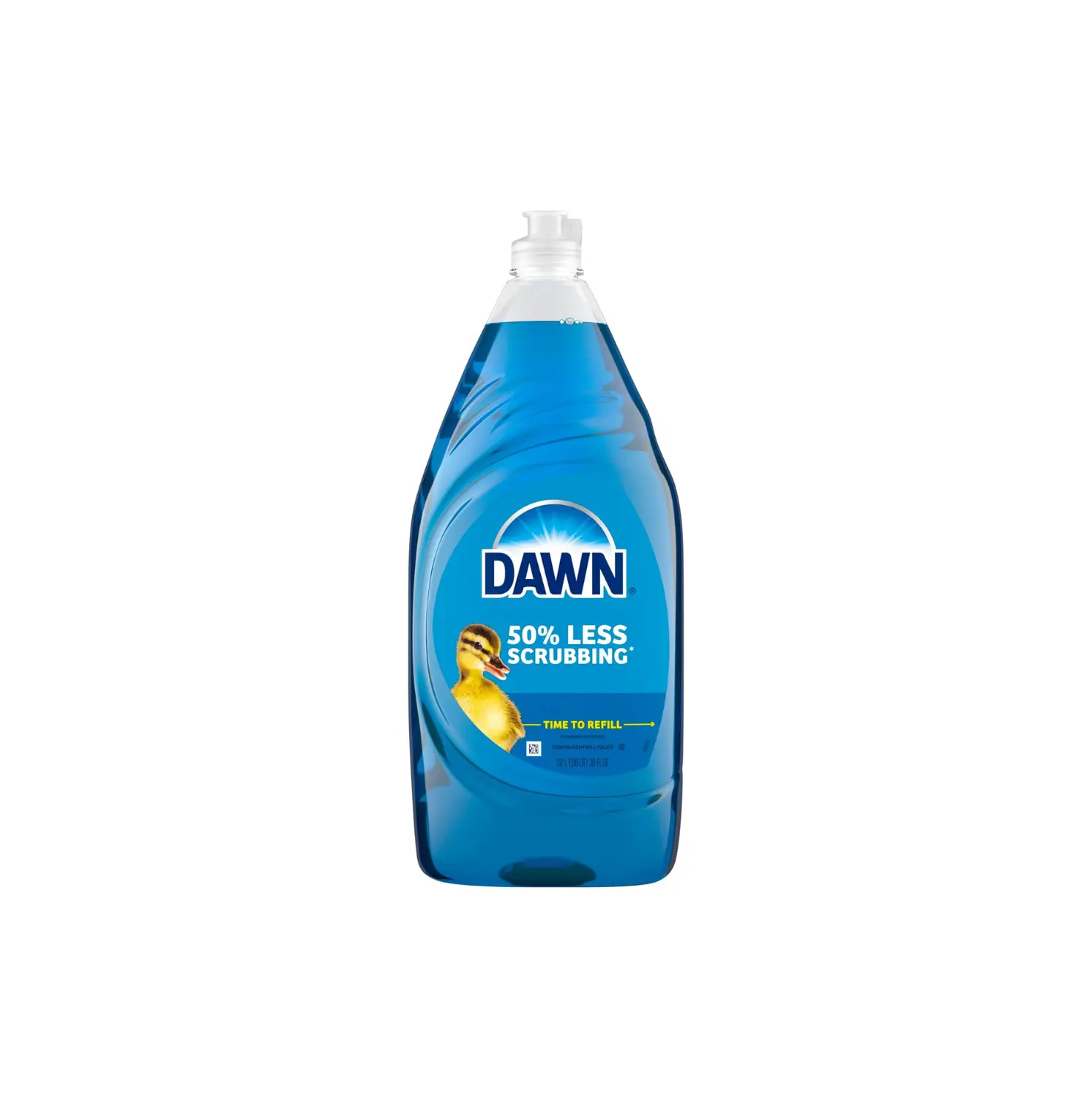 Dawn Ultra Version Original Scent Dishwashing Soap, Dishwashing Liquid - 38 fl oz Single Bottle Gentle Household Kitchen Grease Cleaner, 50% Less Scrubbing, Easy Refill for Cleaning
