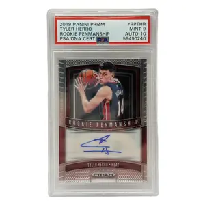 2019 Panini Prizm Tyler Herro Rookie Penmanship #RPTHR PSA 9 MINT & AUTO 10