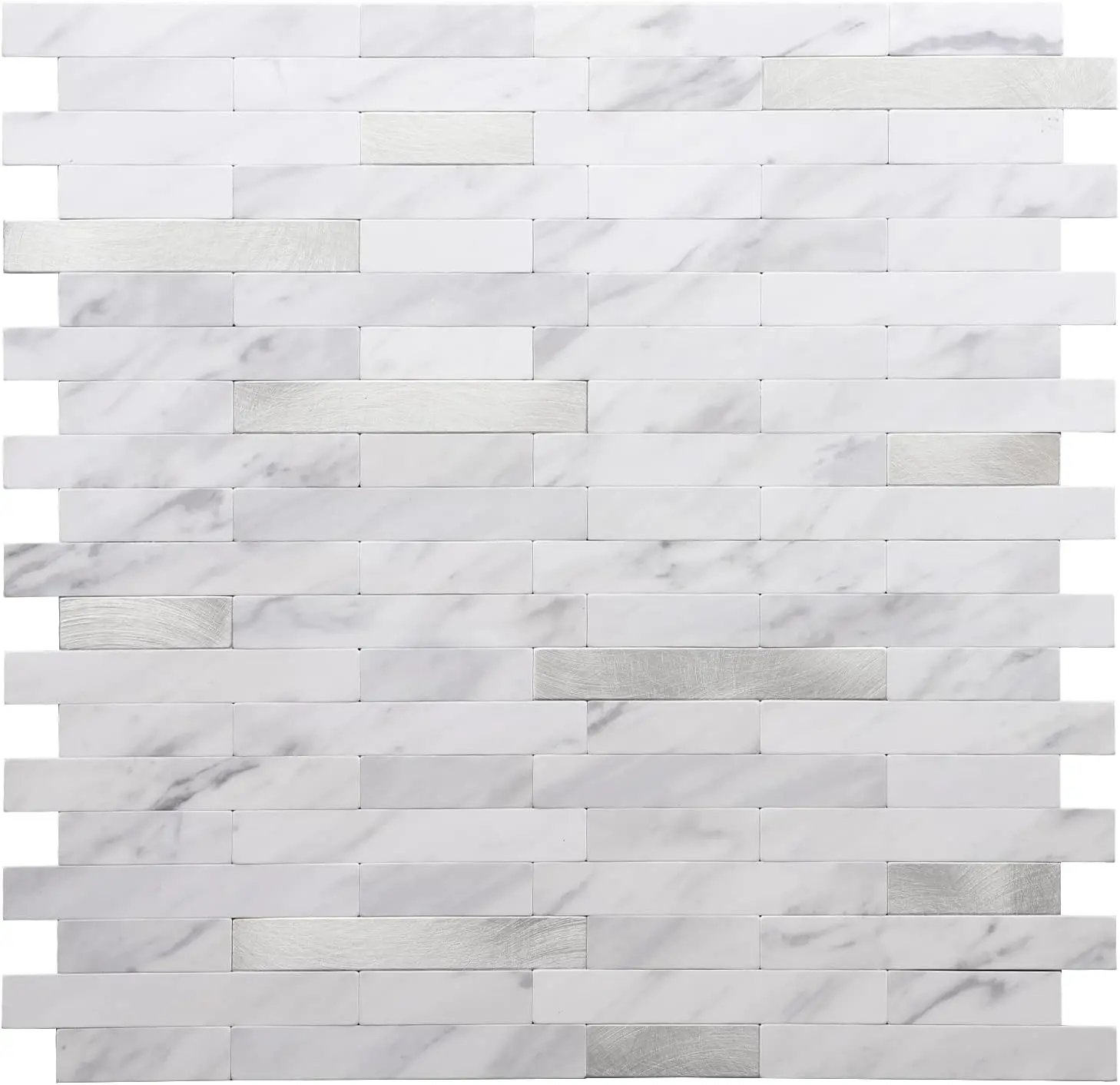 STICKGOO 10 Sheets PVC Peel and Stick Backsplash Tile for Kitchen/Bathroom/Laundry Room/Fireplace/RV, Tile Sticker, Wall Tile, Kitchen Backsplash