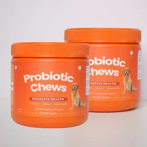 Dog Probiotic Chews – Powerful probiotics for dogs designed to support digestive health, ease diarrhea, gas and constipation, improve gut balance and strengthen the immune system for happier, healthier dogs.