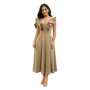 Elegant Embroidered Mexican Dress Unique Color Patterns & Design Fits Small/Medium Made in Mexico Traditional Style Vestido Mexicano Bordado