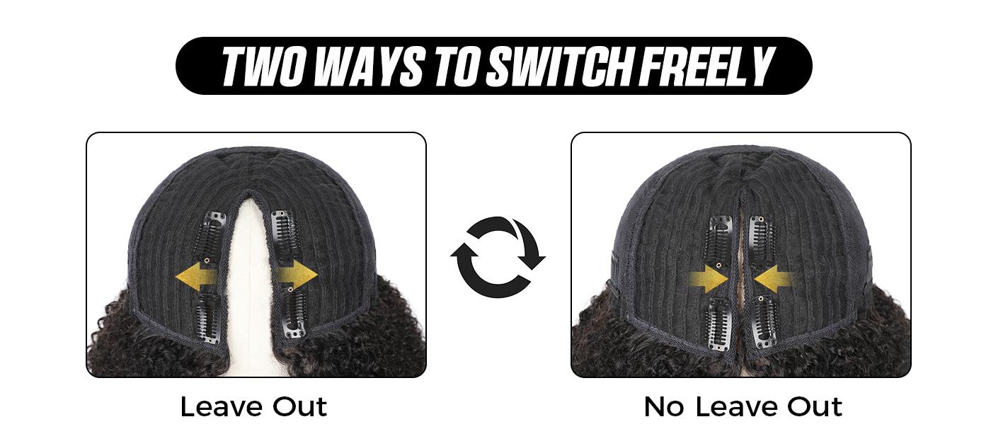 OQ HAIR Yaki Straight V Part Wigs Black to Chestnut Brown Ombre Color Clip in No Sew in No Glue Human Hair Wig With Invisi Drawstring OQ HAIR Yaki Straight V Part Wigs Black to Chestnut Brown Ombre Color Clip in No Sew in No Glue Human Hair Wig With Invisi Drawstring