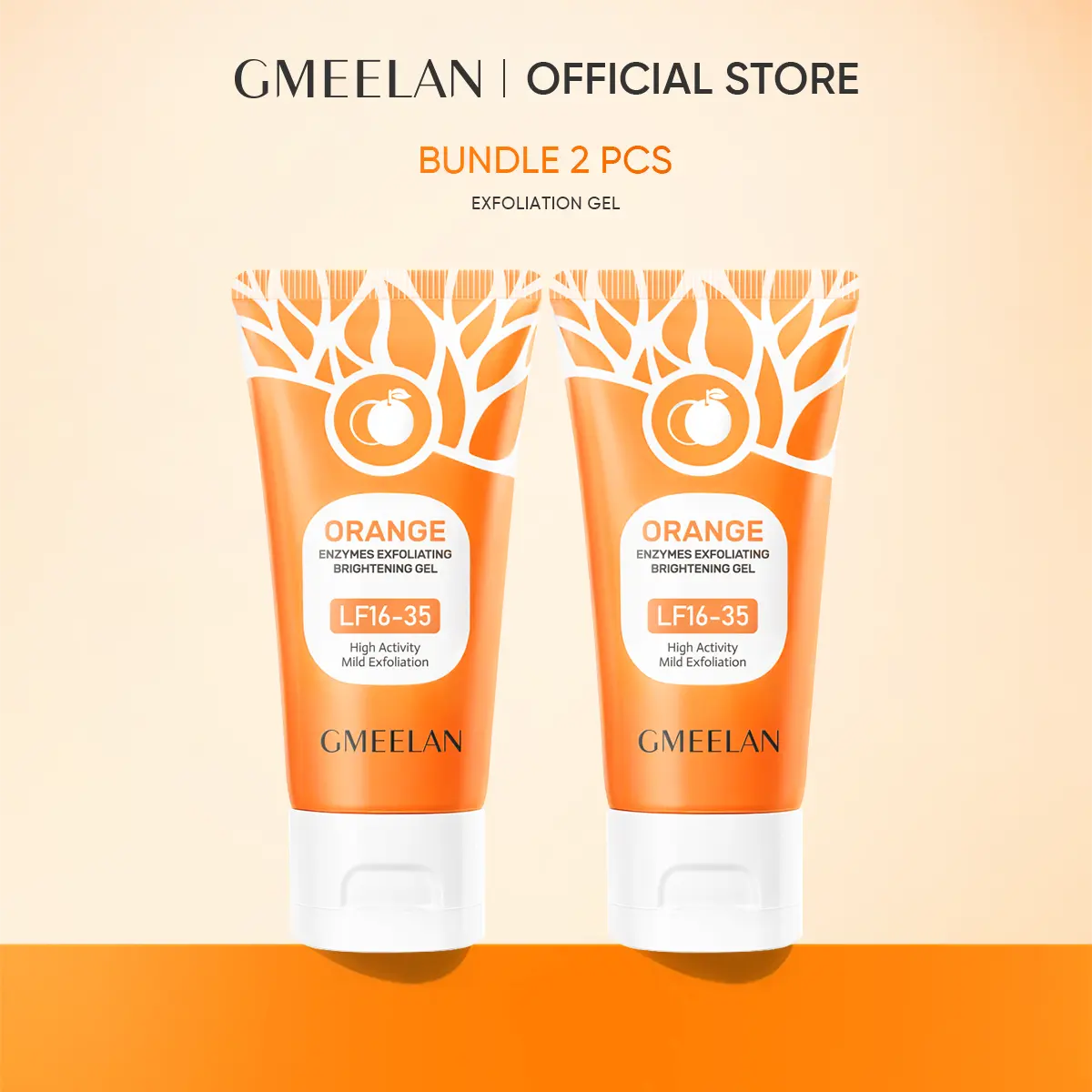 GMEELAN Orange Enzymes Exfoliating Gel 50G+50G - Enzyme-Infused for Radiant Skin Repair & Smoother Complexion