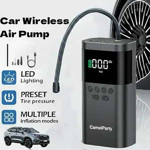 cars accessories jump starter car kit Cordless Powerful Fast Inflator Electric Air Pump Tyre CarInflator Portable Digital Up to 150 PSI ultra-safe jump starter motorcycle car ball tire pressure battery jump starter peak charging LED rechargeable emergency