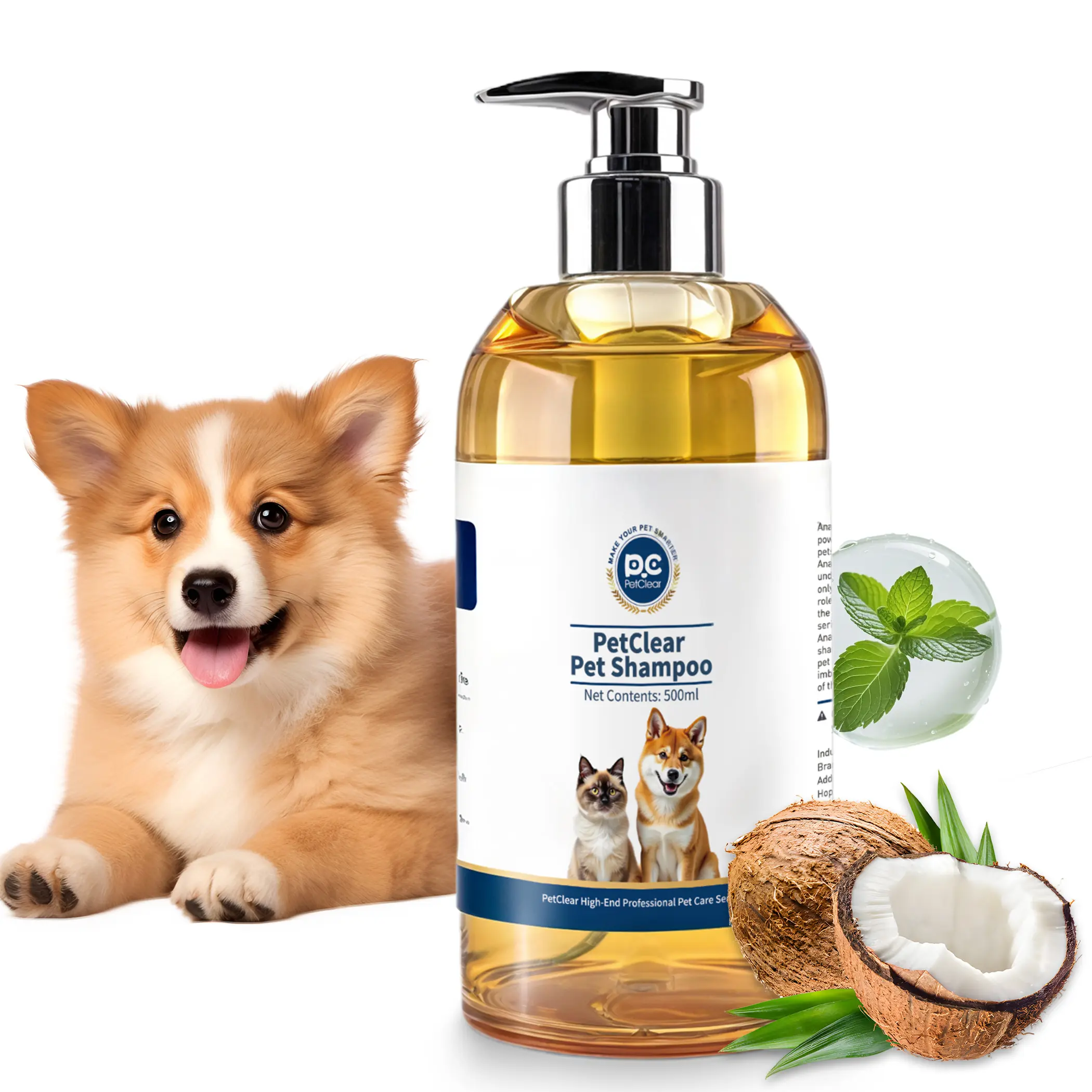 Pet Shampoo for Dogs and Cats Deep Cleansing Body Wash for Sensitive Skin Nourishes Coat Adds Shine pH Balanced Antibacterial Removes Odor Dirt Non-Toxic Plant Formula Multi-Use Kitten