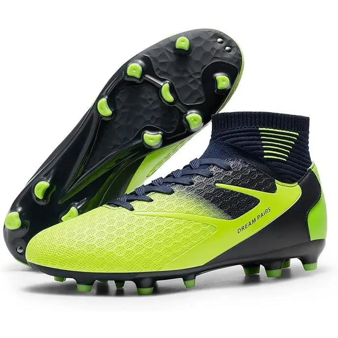 Dream Pairs Men's High-Top Synthetic Soccer Shoes for Turf, Sports Trainers with Ankle Support, Padded Insole & Slip-Resistant Studs, Football & Soccer Fashion