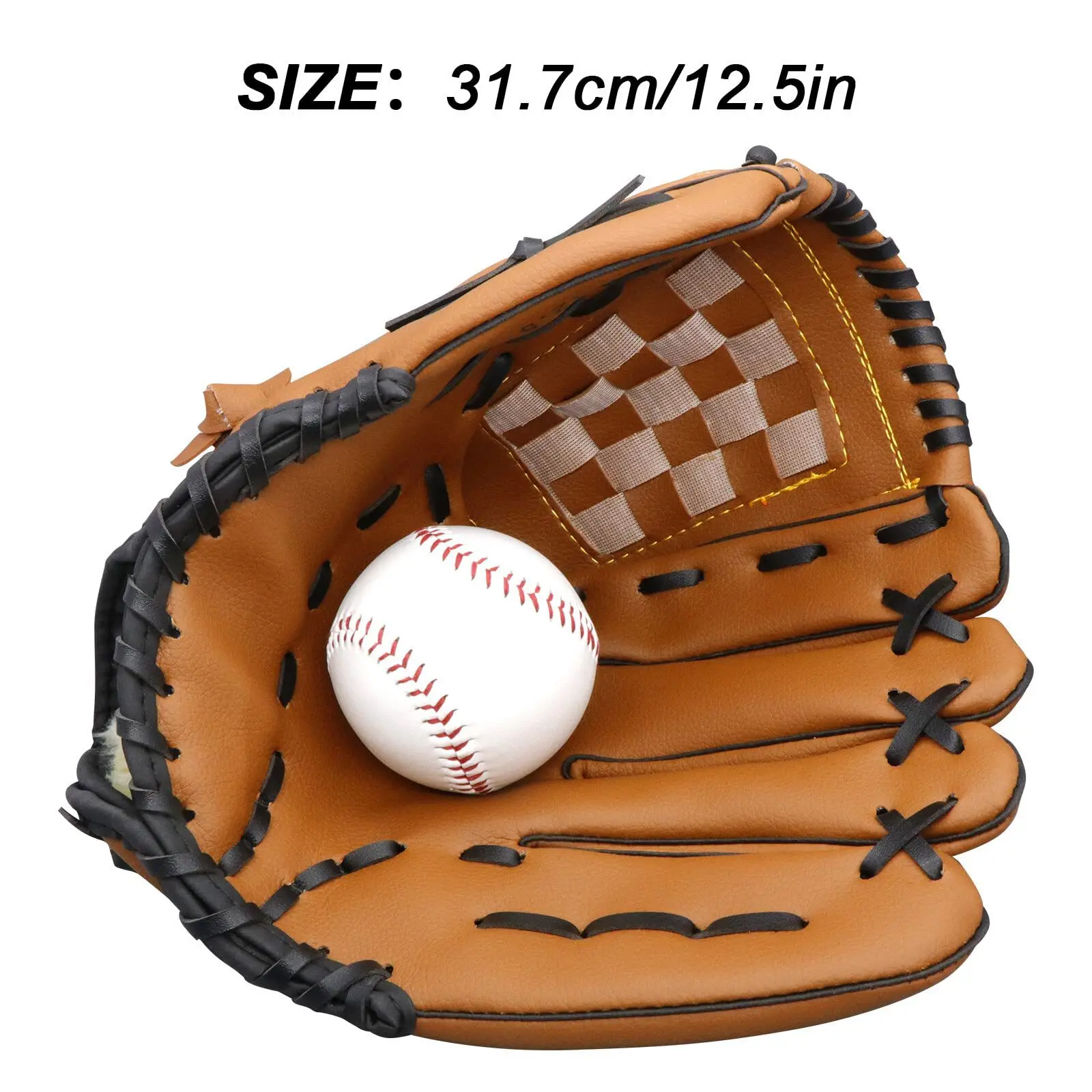 Adult Leather Baseball-Softball Glove, Breathable 3D-Molded Nylon with Reinforced Padding, Dual Leather Straps, Quick Dry & Enhanced Functionality, Baseball Mold Sports Gloves with Precision Stitching, Baseballequipment