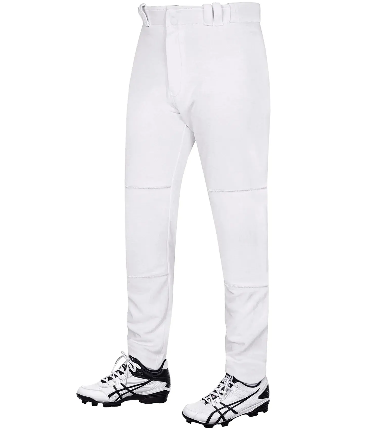 Penveer Baseball Pants for Male Players - Relaxed Fit Polyester Menswear with an Adjustable Open Bottom, Reinforced Knees & Stain-Resistant Fabric, Trouser
