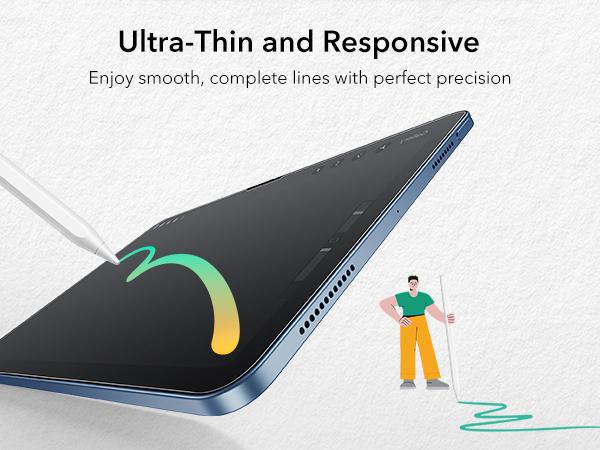 ESR 2 Pack Paperlike Screen Protector for iPad Pro 13/11 & iPad Air 13/11, Write and Draw Like on Paper, Scratch Protection with Easy Application Tray, Thin and Responsive, Matte Finish