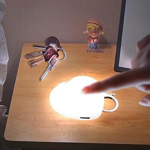 Heart shaped sensing wallet light and USB charging keychain light| Ideal for women's handbags, perfect gifts for office workers, students, best friends, and girlfriends