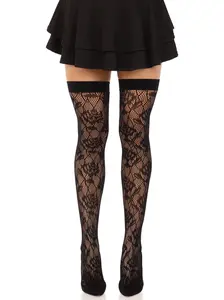 Wild Rose Net Thigh Highs