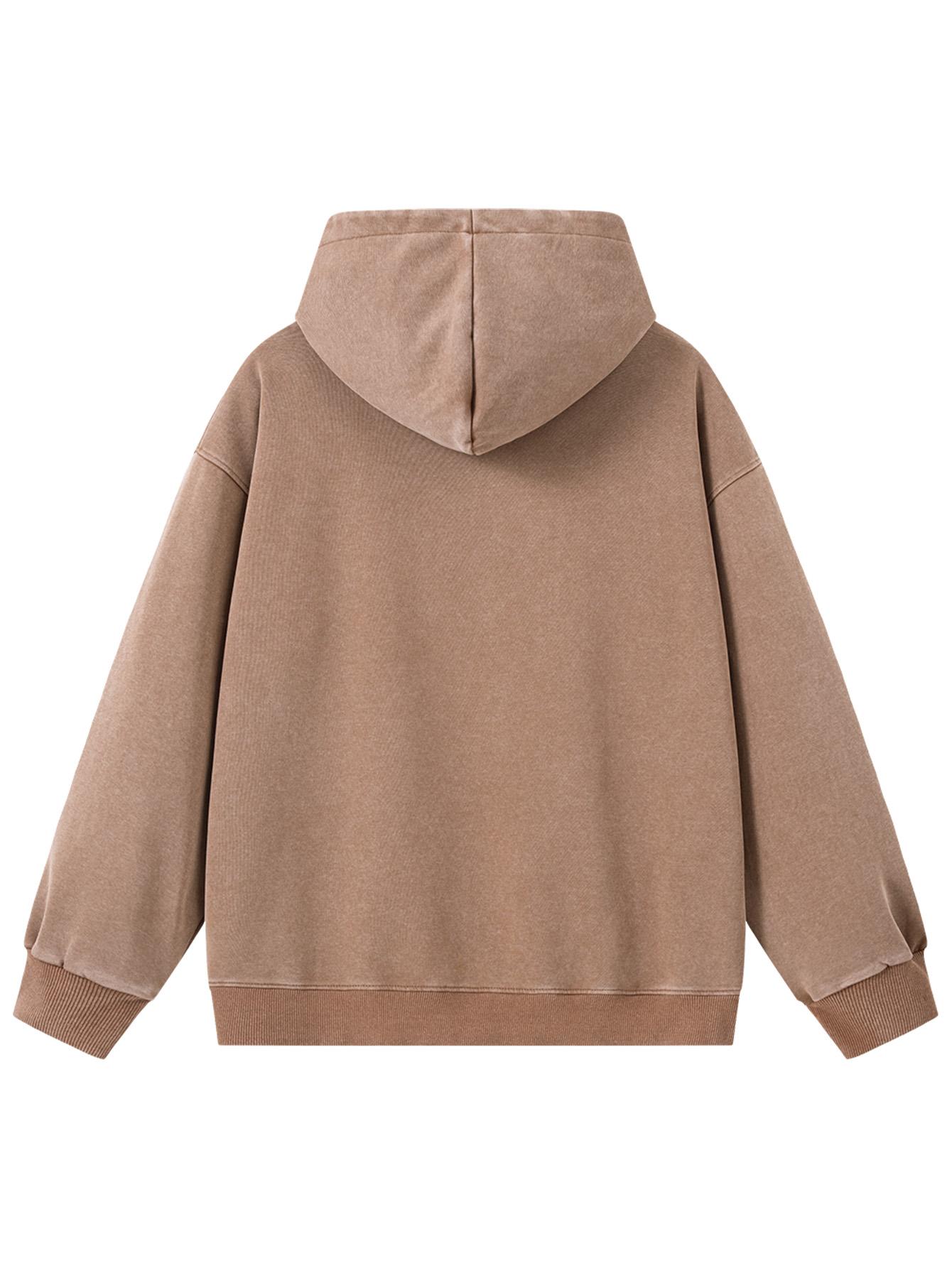 CCCMAI Men's Solid Color Loose Fit Hooded Sweatshirt Regular Fit Casual Long Sleeve Hoodie for Fall & Winter Men's Clothing for Everyday Wear with Quality Hem and Cuff Design Menswear Tops Pullover