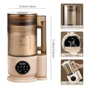 1.5L Multi-Function Blender & Juicer with 10 Blades Auto-Clean 24-Hour Timer for Juice Oat Milk Soy Milk Stainless Steel Kitchen Appliance