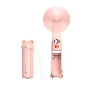 DOSODODA Portable Handheld Fan, 3 in 1 Mini Personal Fan, 3 Speeds , USB Rechargeable Small Pocket Fan with Power Bank, Flashlight, Gifts for Women Men Kids Outdoor