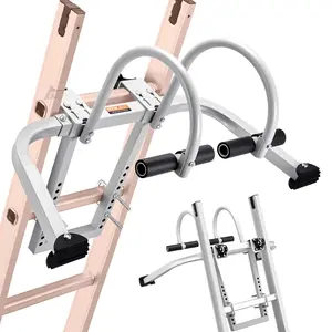 【Summervibes】VEVOR Ladder Stabilizer,  , 2 in 1 Extension Wall Ladder Standoff Hook, Roof Ridge Ladder Accessories Both Horizontally and Vertically, Heavy-duty Steel Rubber Grip T-Bar, Quick Access to Steep Roofs