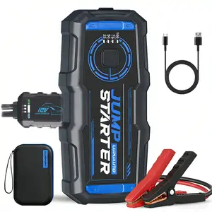 LUPUAUTO TX08 12V Up to 2500A Jump Starter Portable Power Pack, for Up to 7.5L Gas & 5L Diesel Engines, USB Fast Charging, Type-C, LED Light & EVA Case