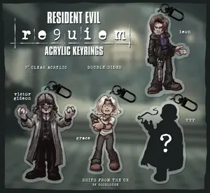 Resident Evil Requiem Keyrings || Leon Kennedy, Grace Ashcroft, Victor Gideon